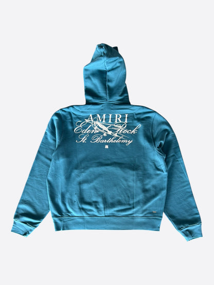 Amiri Eden Rock Blue & White St. Barthelemy Hoodie