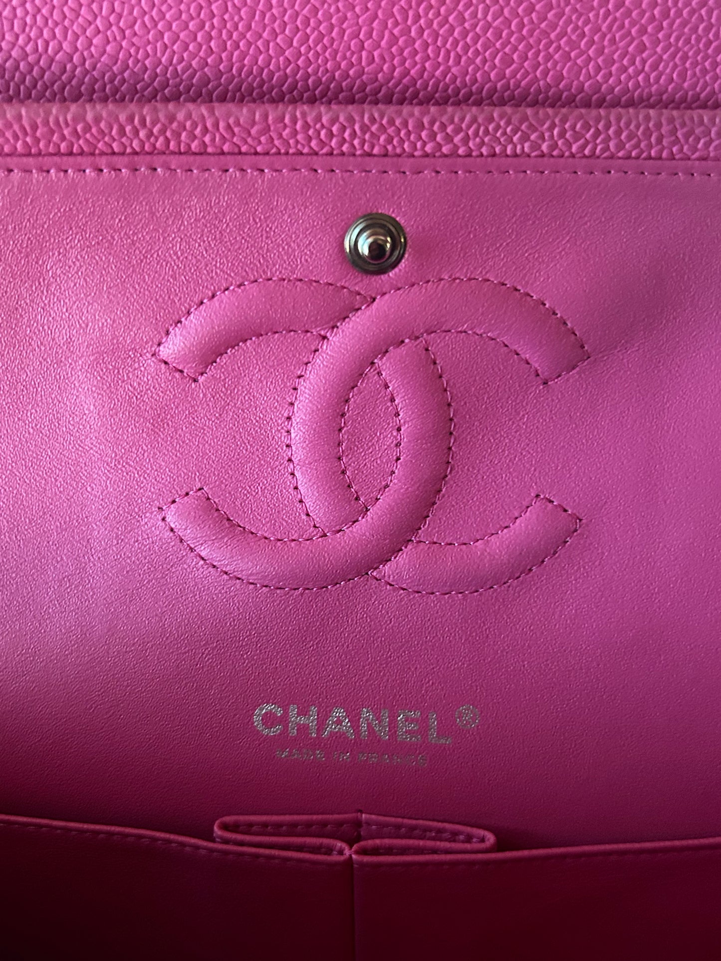 Chanel Pink Caviar Quilted Medium Flap Bag