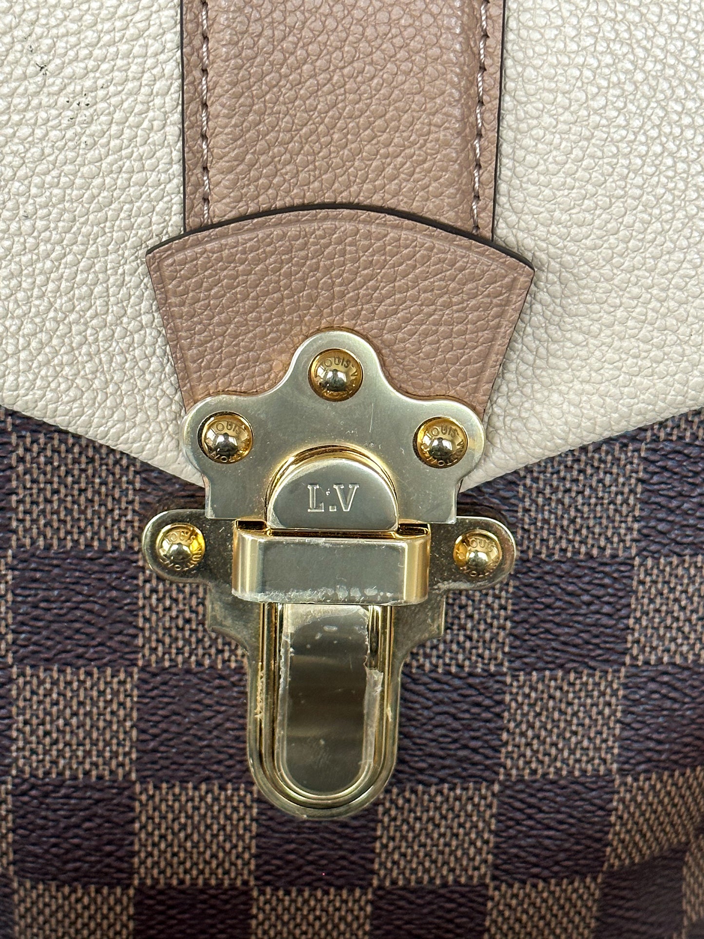 Louis Vuitton Damier Ebene & Cream Clapton Backpack