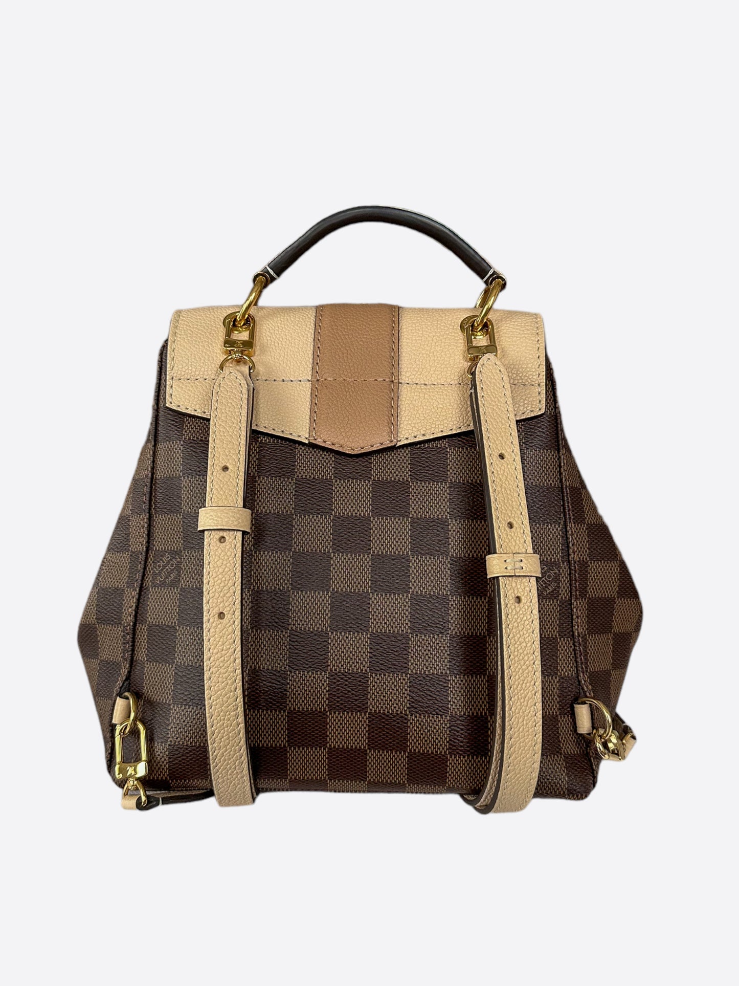 louis vuitton clapton backpack black Louis Vuitton Damier Ebene & Cream Clapton Backpack – Savonches
