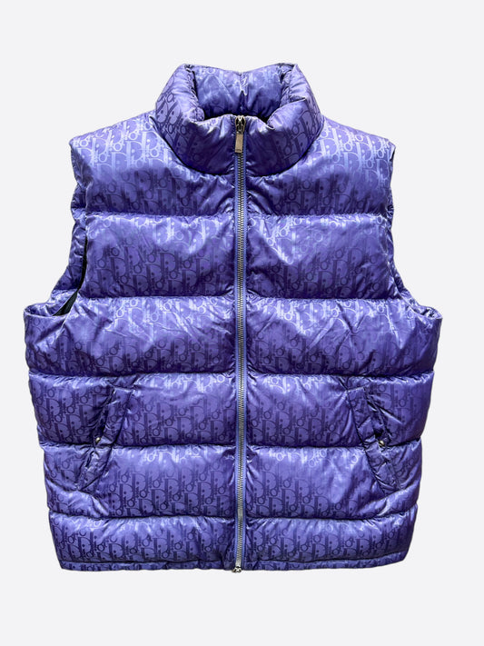 Dior Purple Oblique Puffer Vest