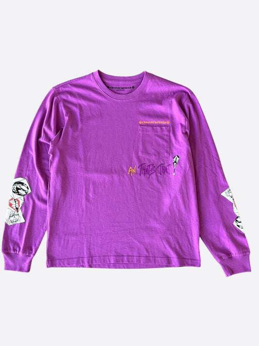 Chrome Hearts Matty Boy Purple More Not Less Longsleeve T-Shirt