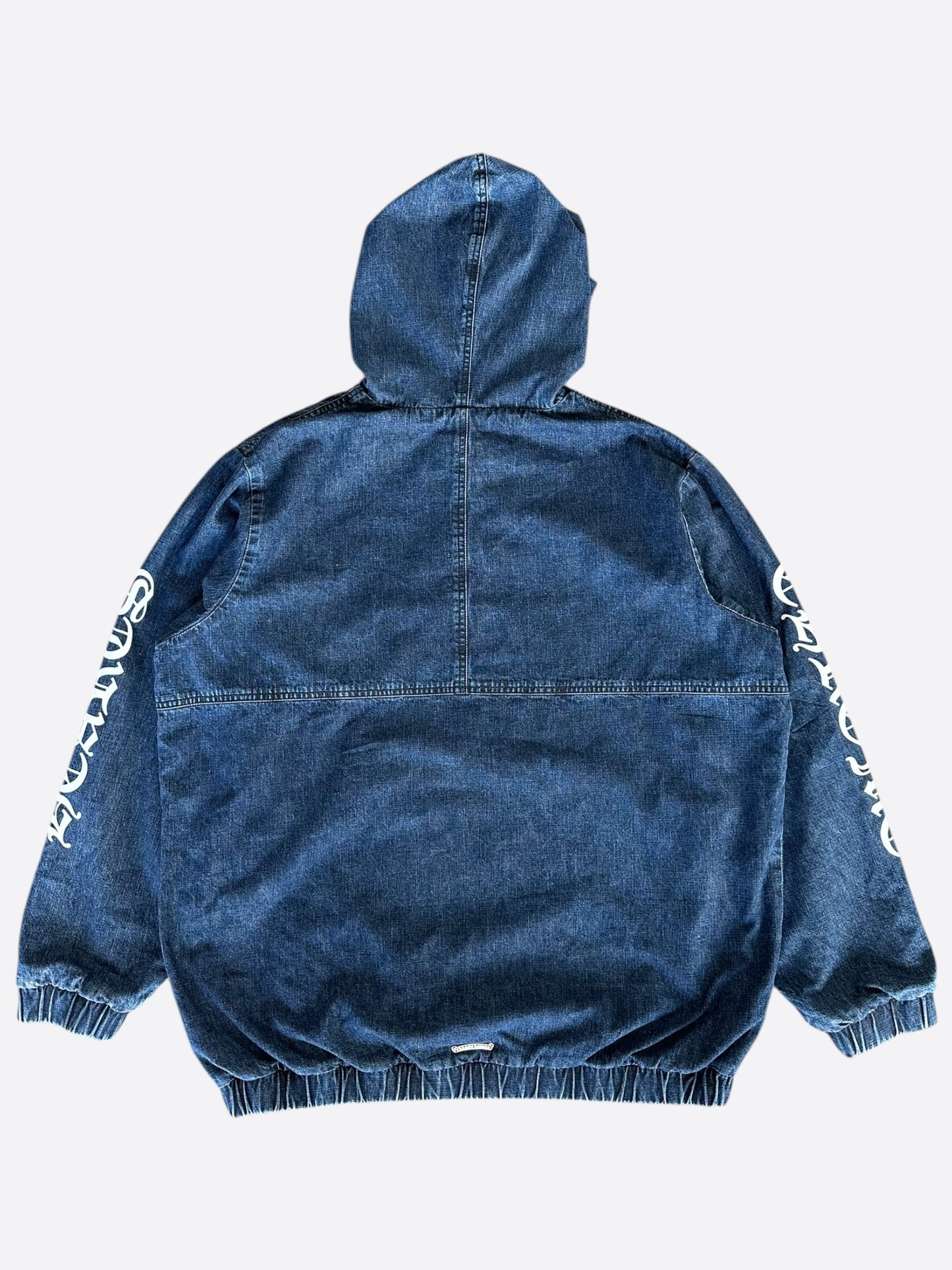 Chrome Hearts Blue & White Cross Patch Denim Anorak