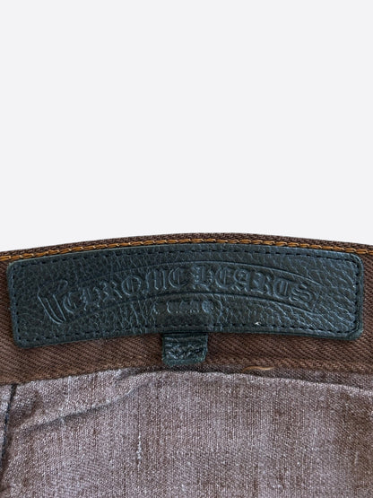 Chrome Hearts Levi's Brown NYFW Cross Patch Jeans