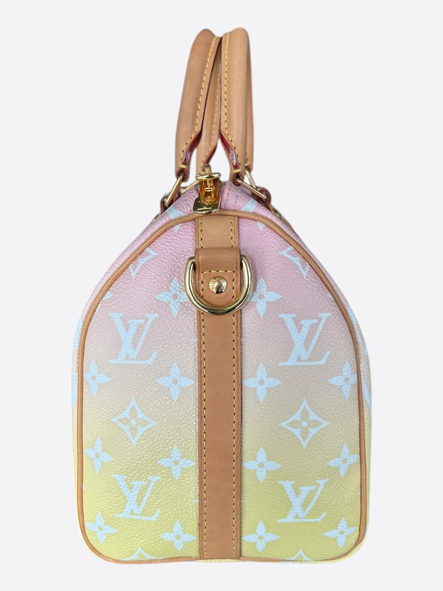 Louis Vuitton Pink & Yellow By The Pool Monogram Speedy 25