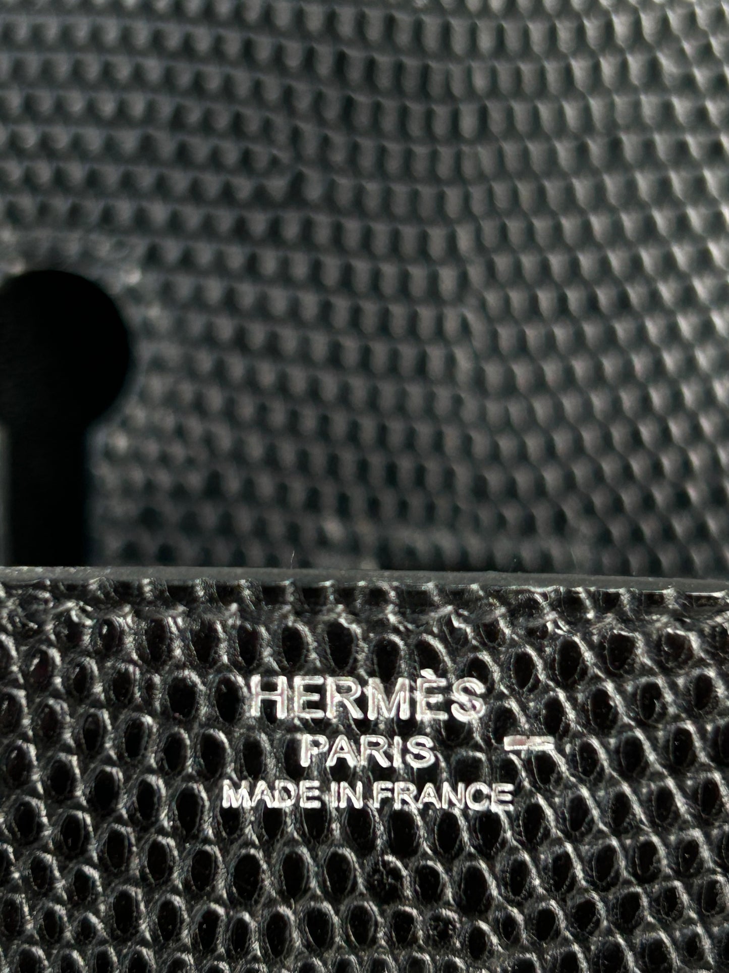 Hermes Black Lizard & Palladium Hardware Birkin 25