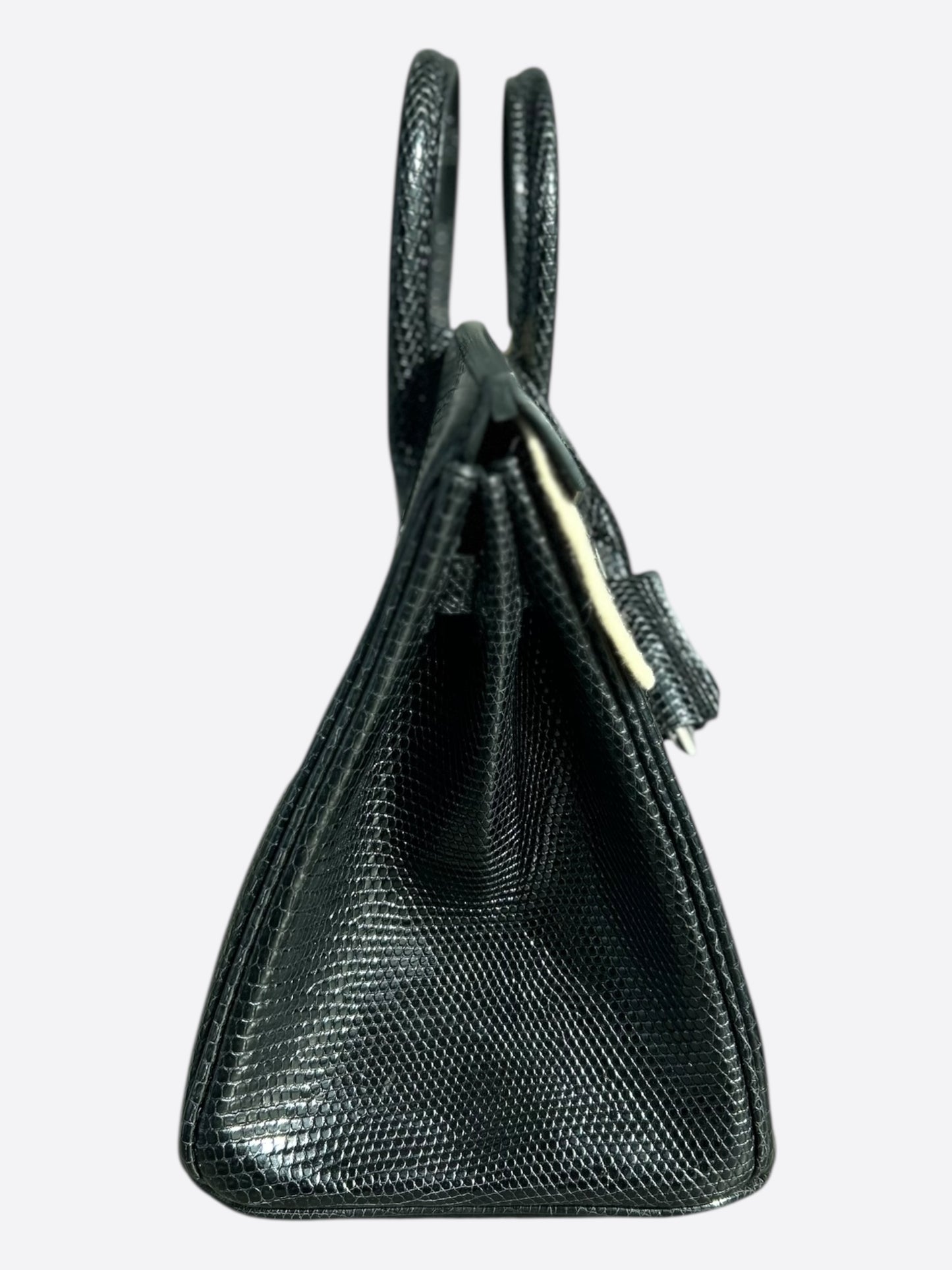 Hermes Black Lizard & Palladium Hardware Birkin 25