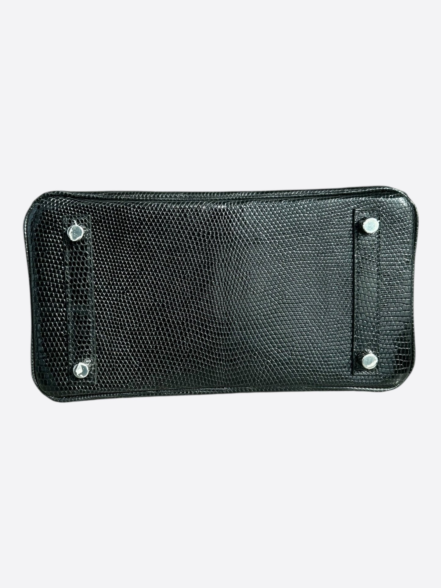 Hermes Black Lizard & Palladium Hardware Birkin 25