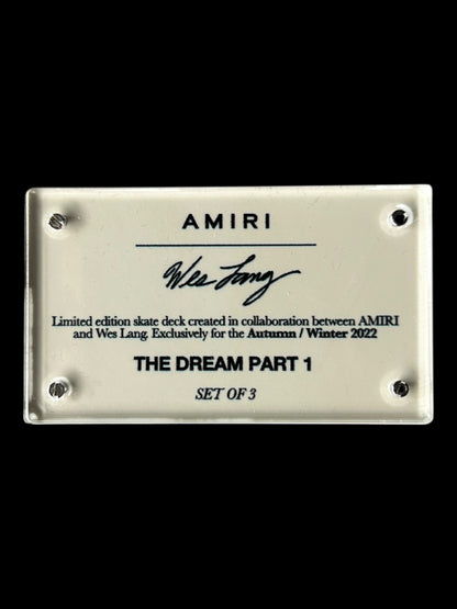 Amiri Wes Lang Black & White The Dream 3 Piece Skate Deck Set