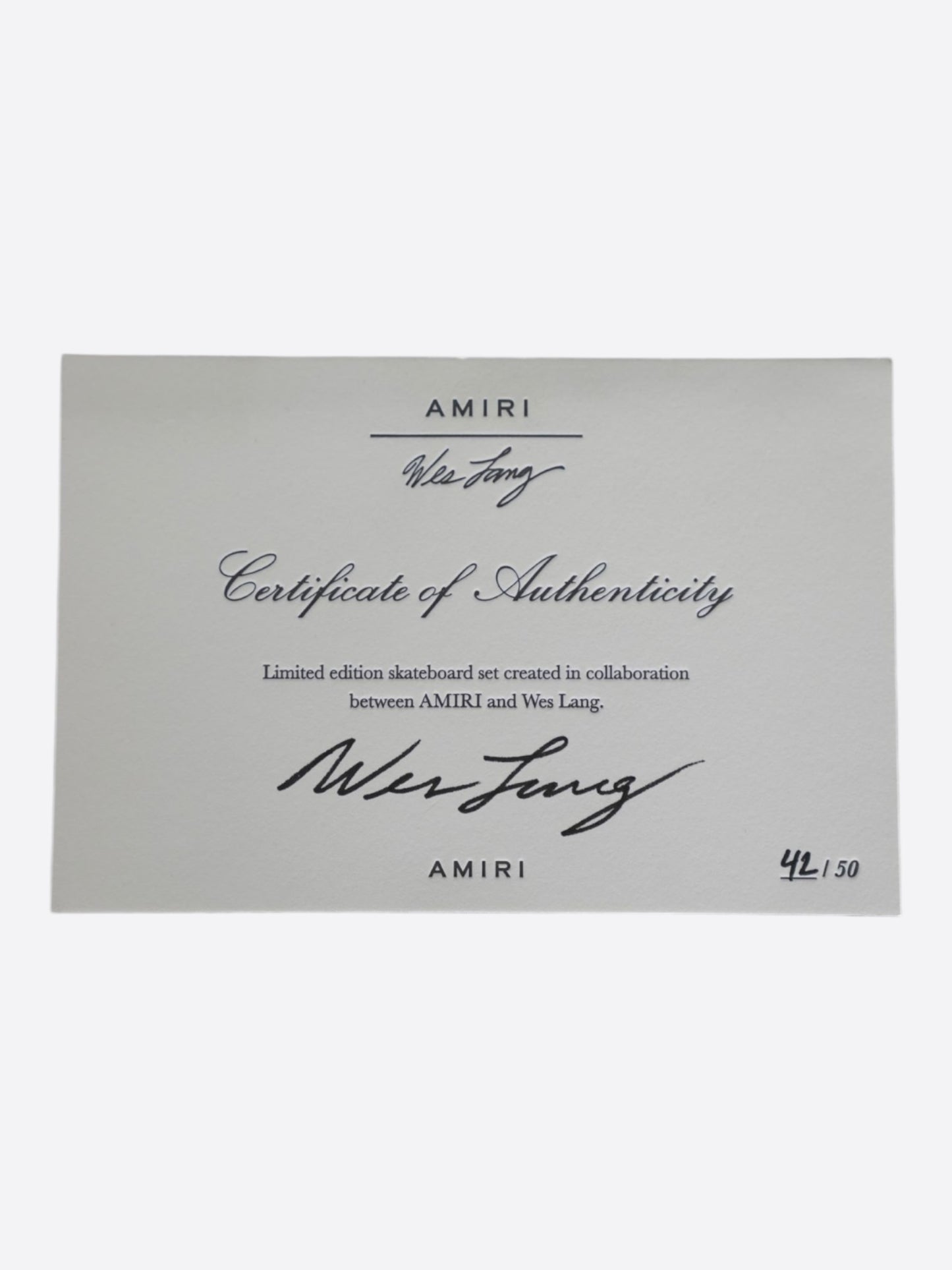 Amiri Wes Lang Black & White The Dream 3 Piece Skate Deck Set