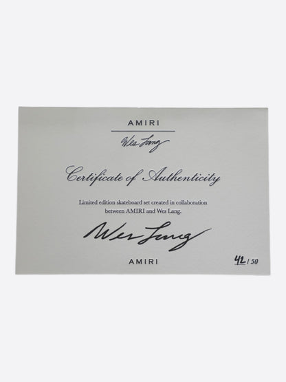 Amiri Wes Lang Black & White The Dream 3 Piece Skate Deck Set