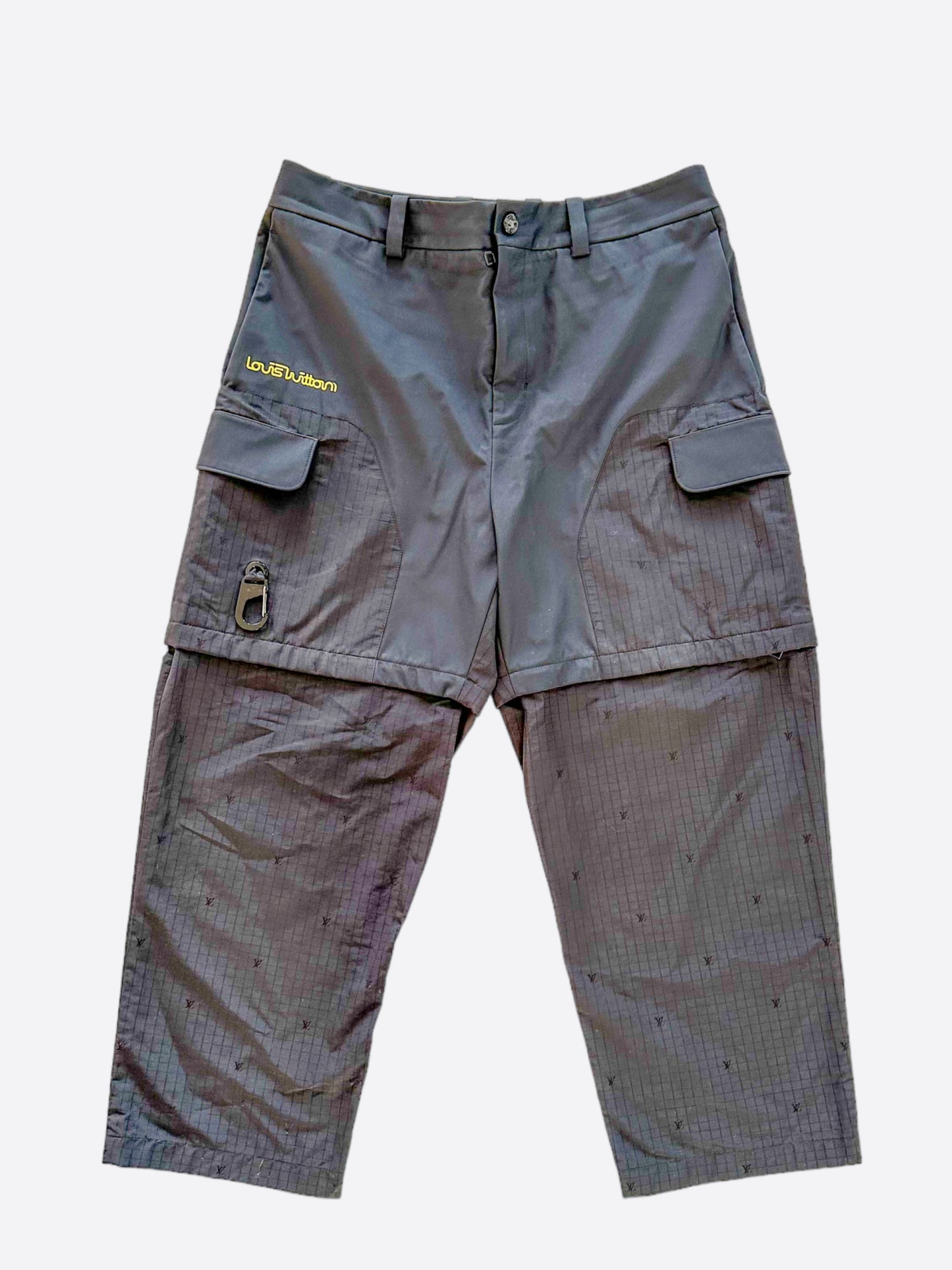 Louis Vuitton Black Monogram Convertible Ripstop Cargo Pants