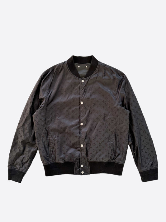 Louis Vuitton Black Monogram Reversible Leather Jacket