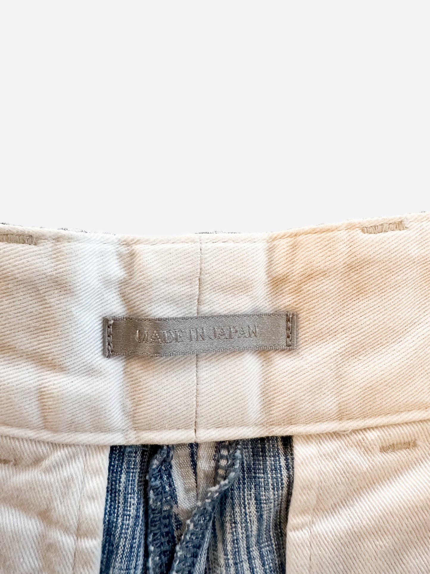 Dior Blue & White Oblique Denim Shorts