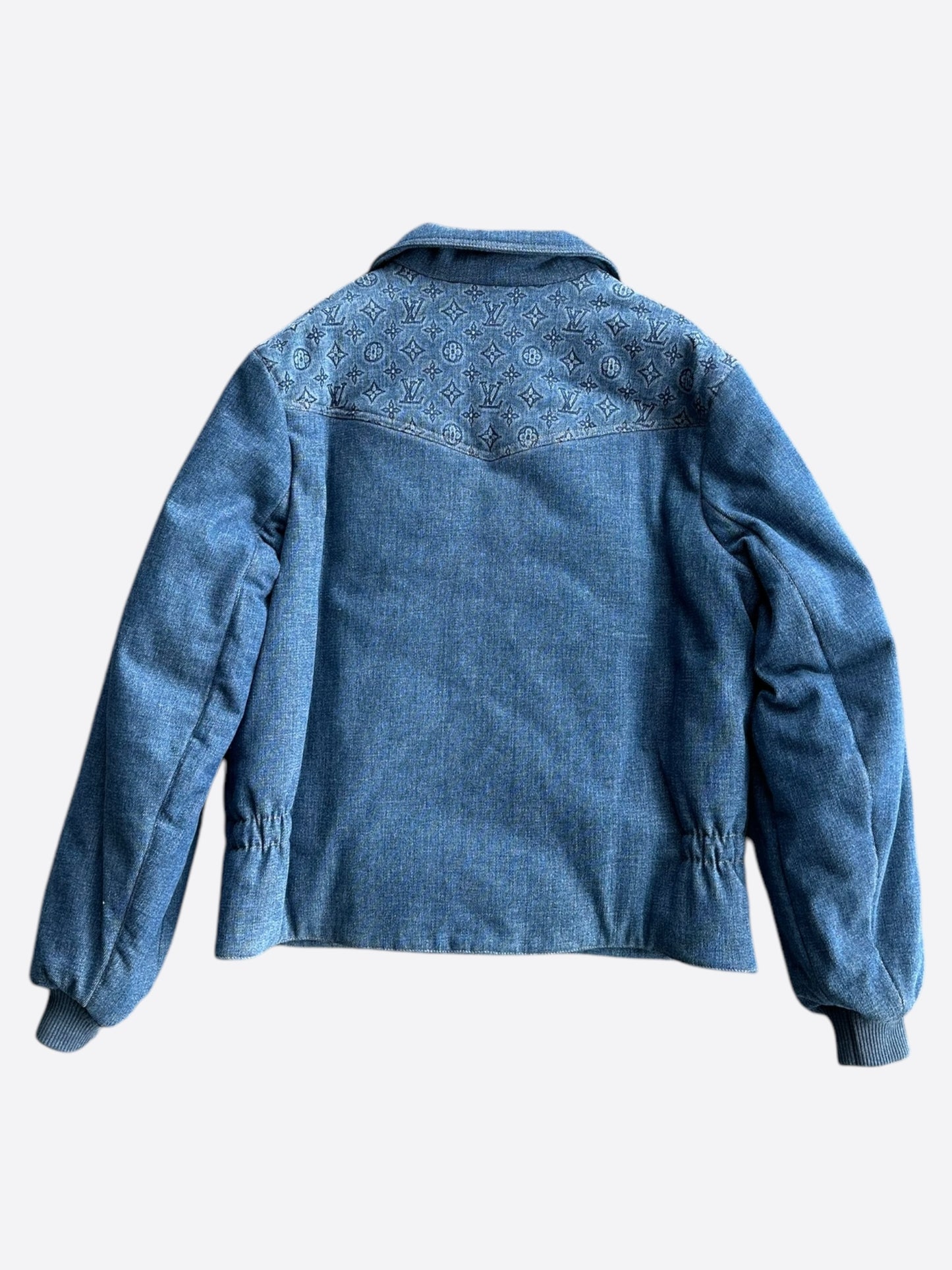 Louis Vuitton Blue Monogram Padded Denim Jacket