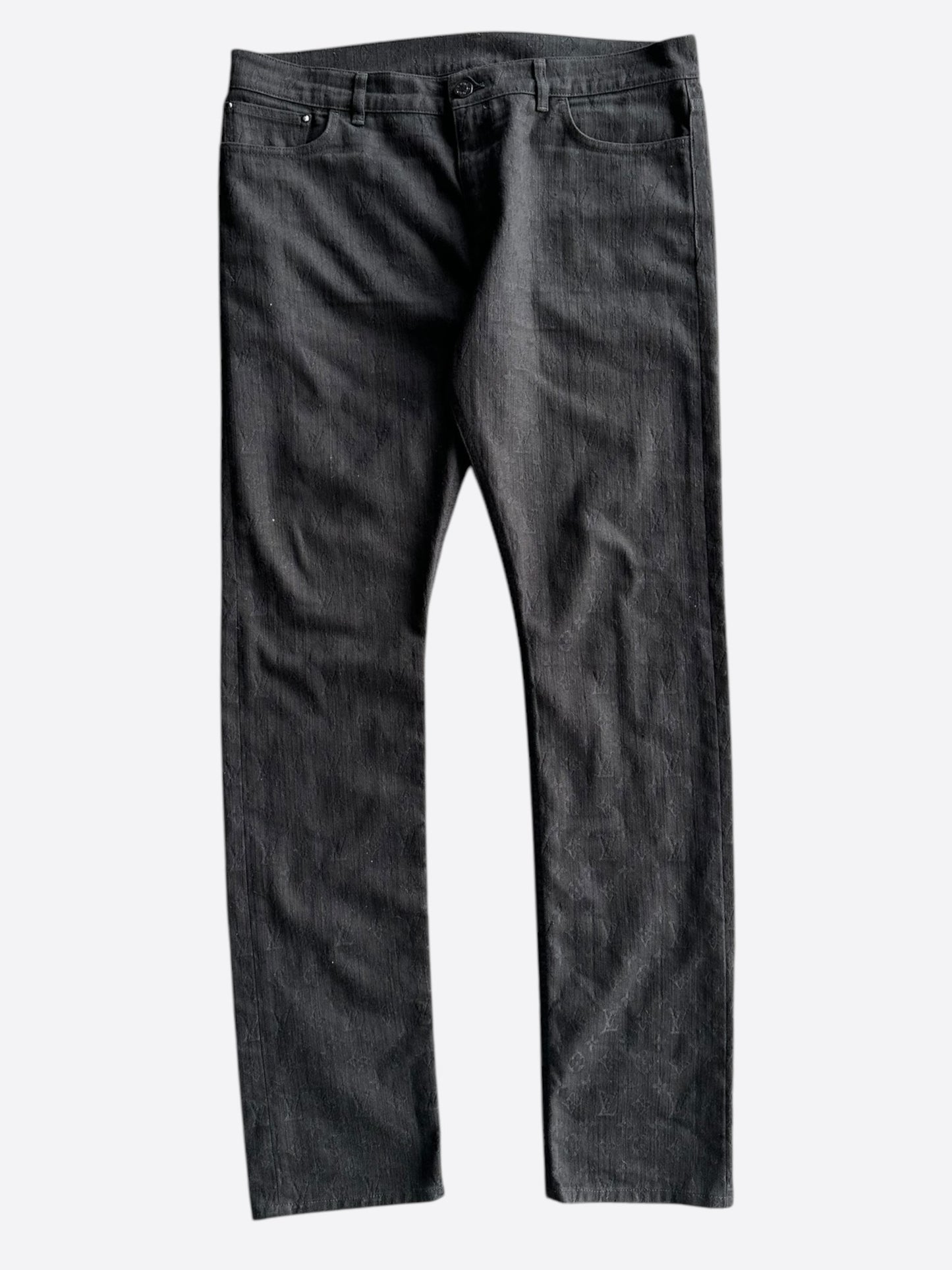 Louis Vuitton Black Monogram Slim Jeans