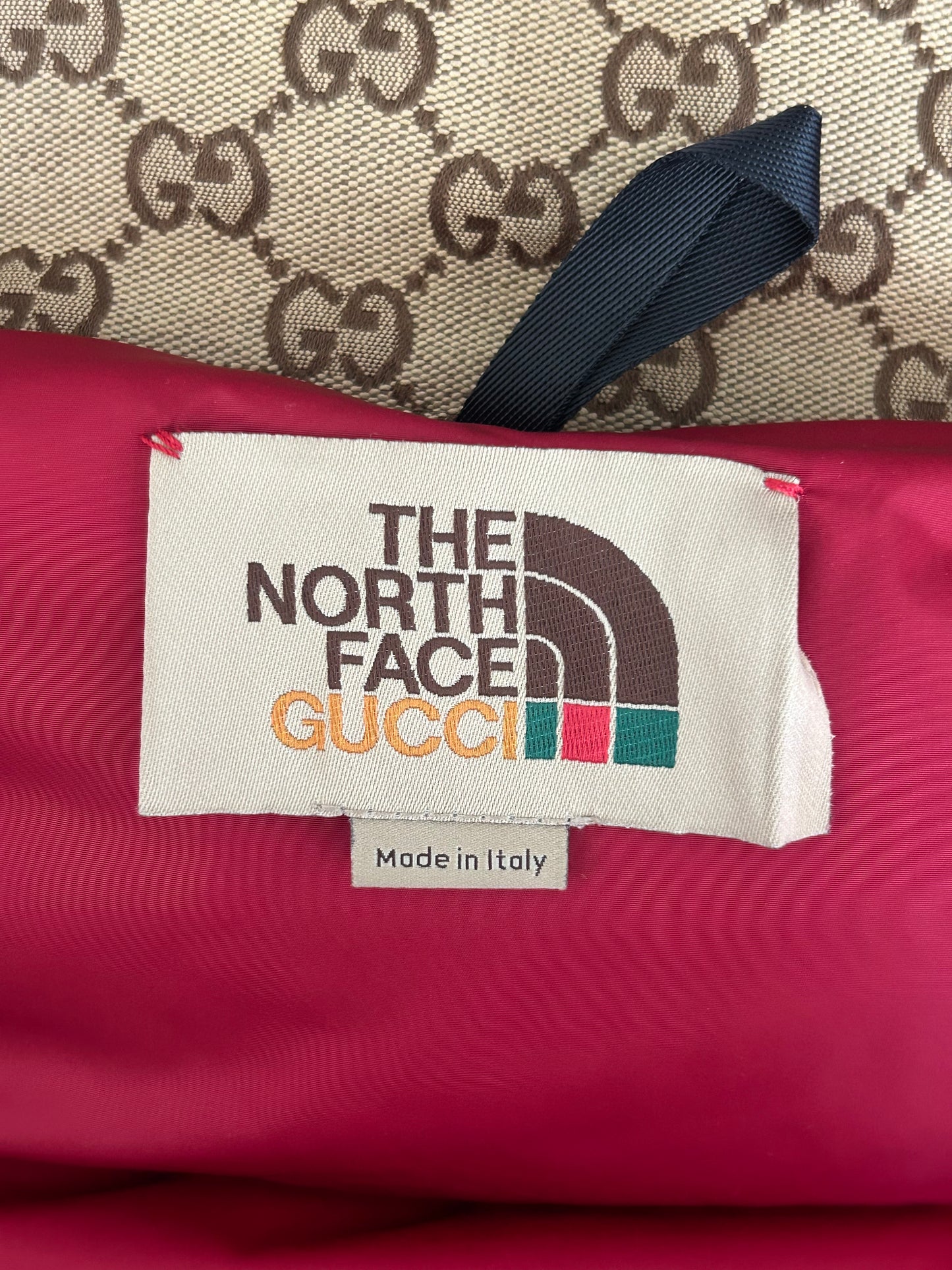 Gucci The North Face Beige GG Monogram Puffer Jacket