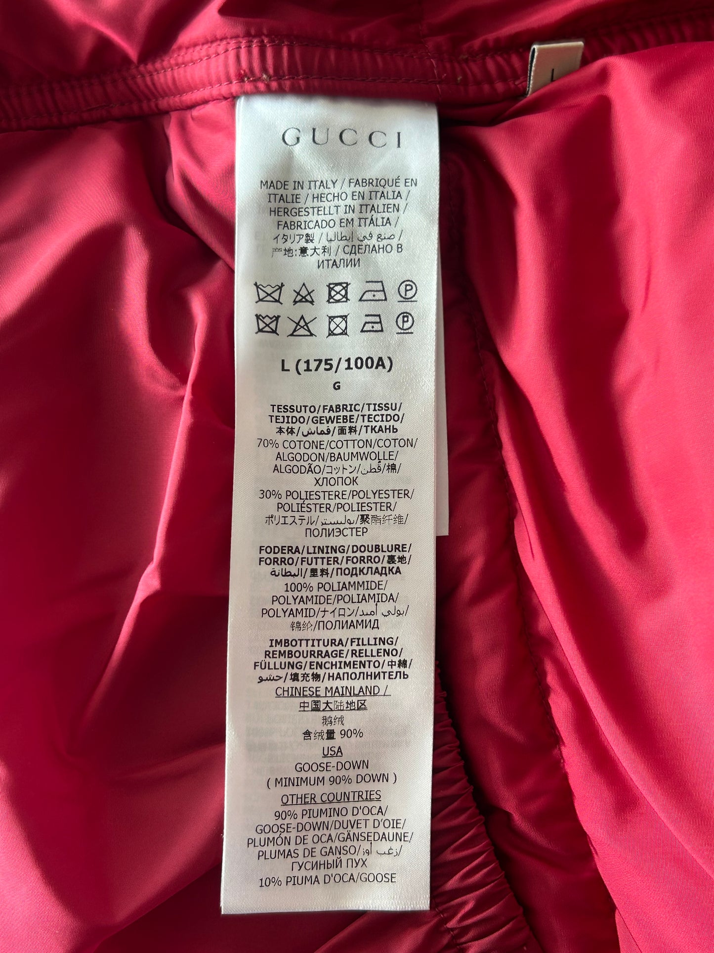 Gucci The North Face Beige GG Monogram Puffer Jacket