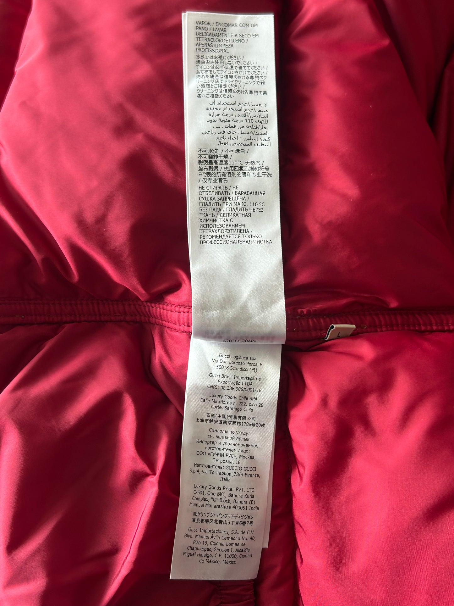 Gucci The North Face Beige GG Monogram Puffer Jacket