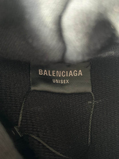 Balenciaga Black & White Darkwave Logo Hoodie