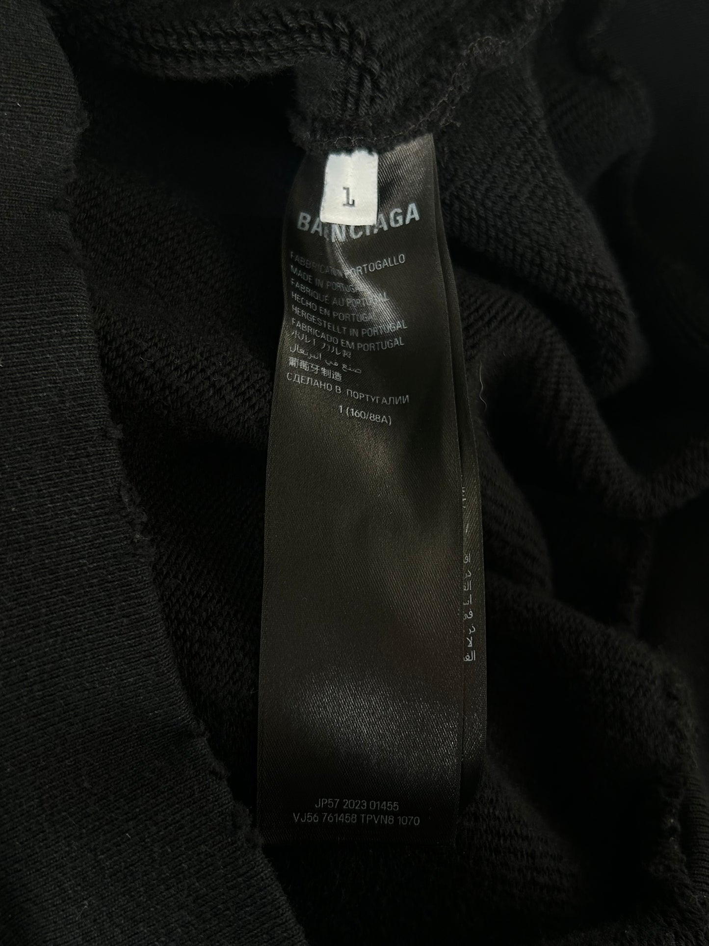 Balenciaga Black & White Darkwave Logo Hoodie