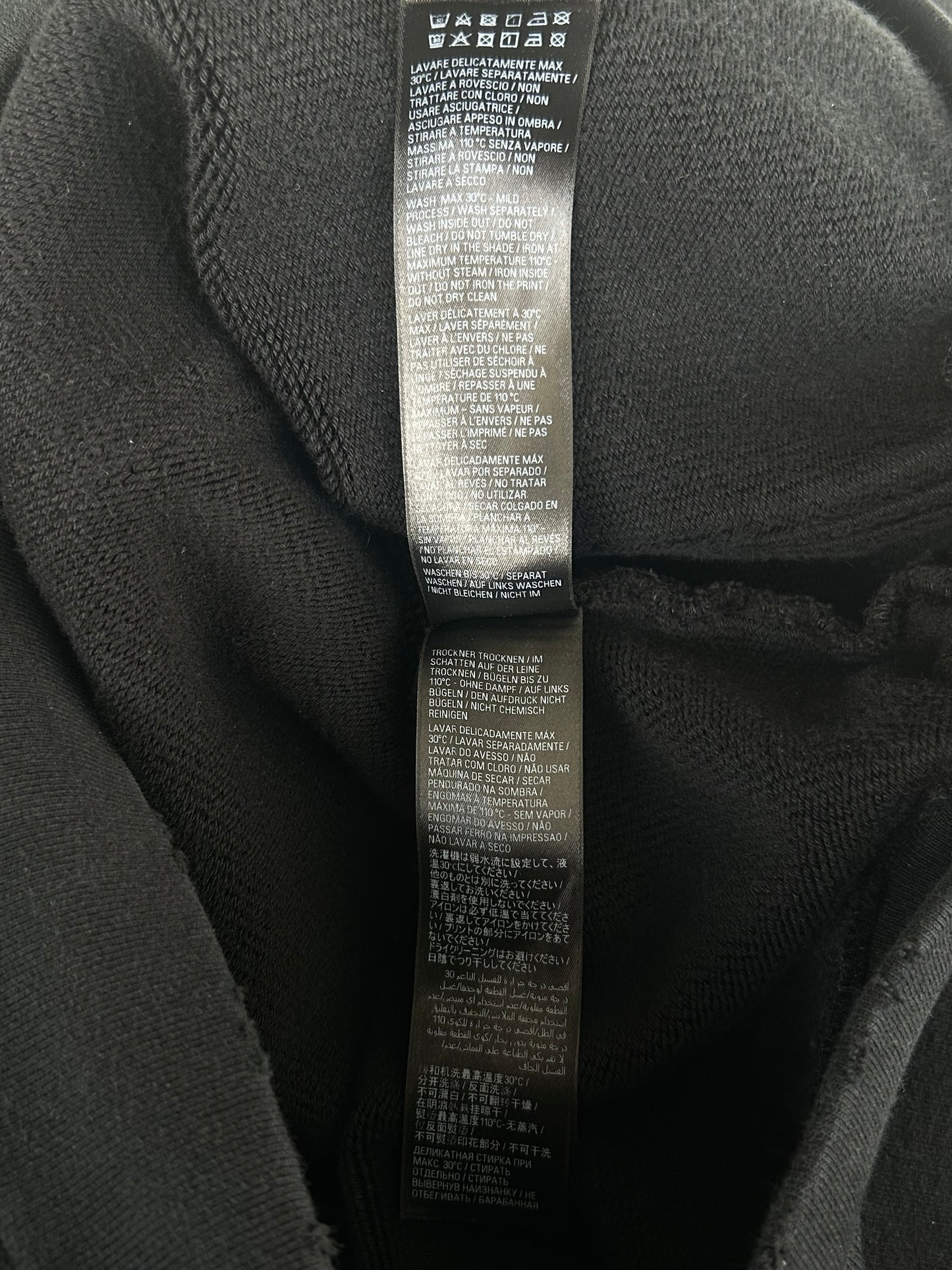 Balenciaga Black & White Darkwave Logo Hoodie