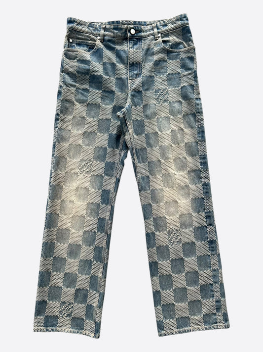 Louis Vuitton Blue Damier Denim Jeans
