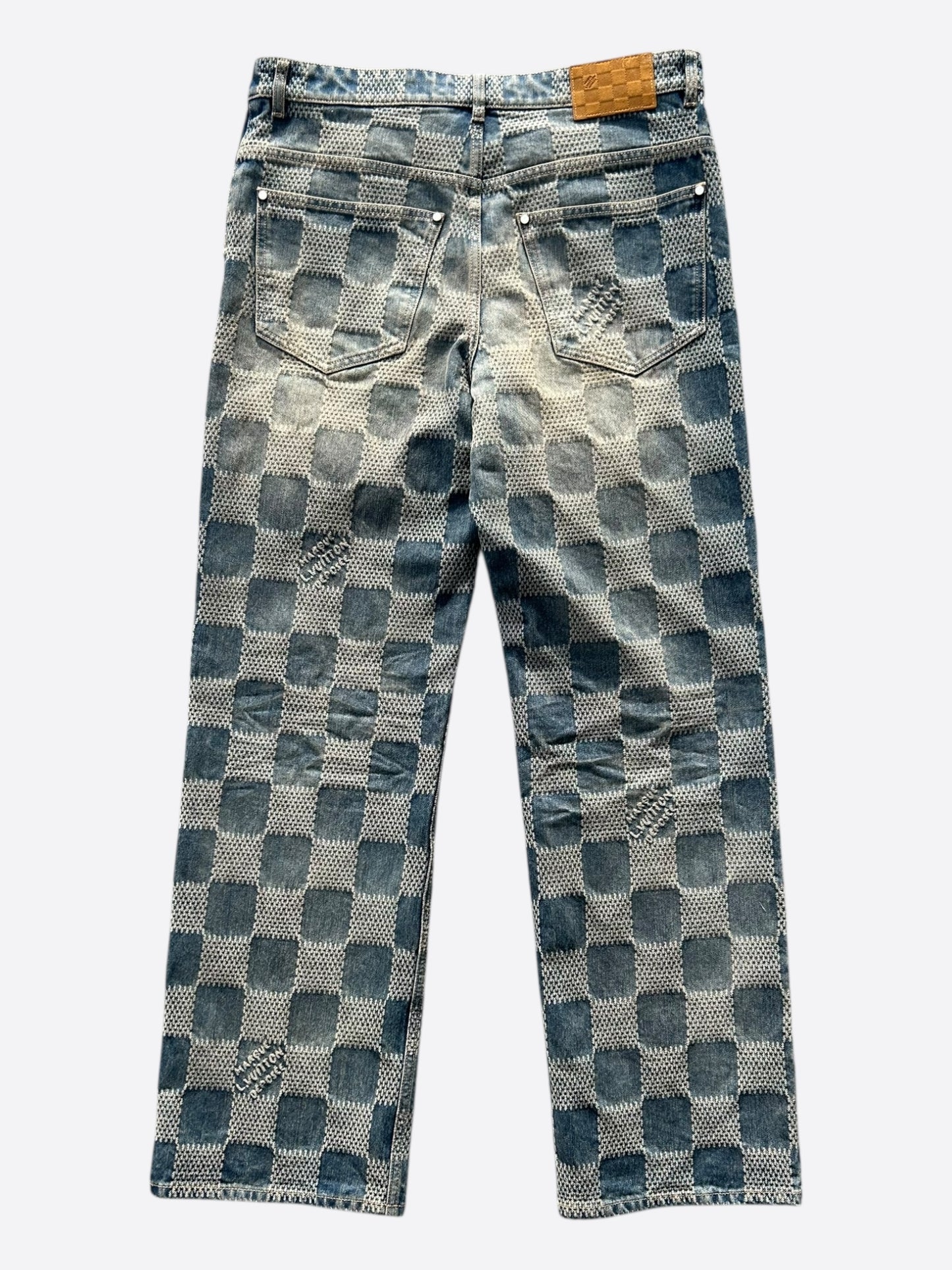 Louis Vuitton Blue Damier Denim Jeans