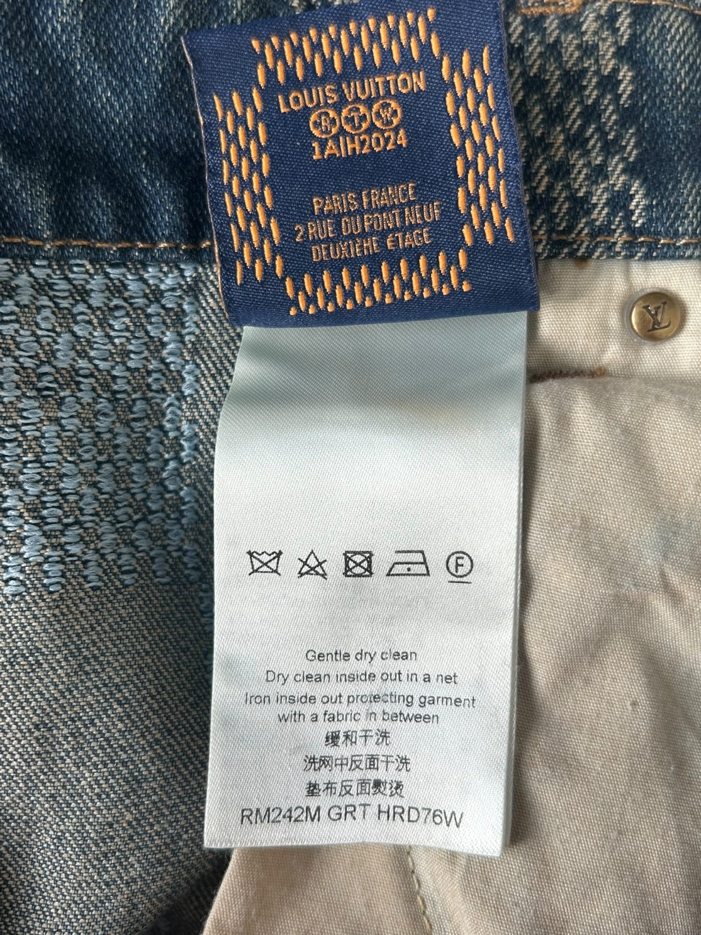 Louis Vuitton Blue Damier Denim Jeans