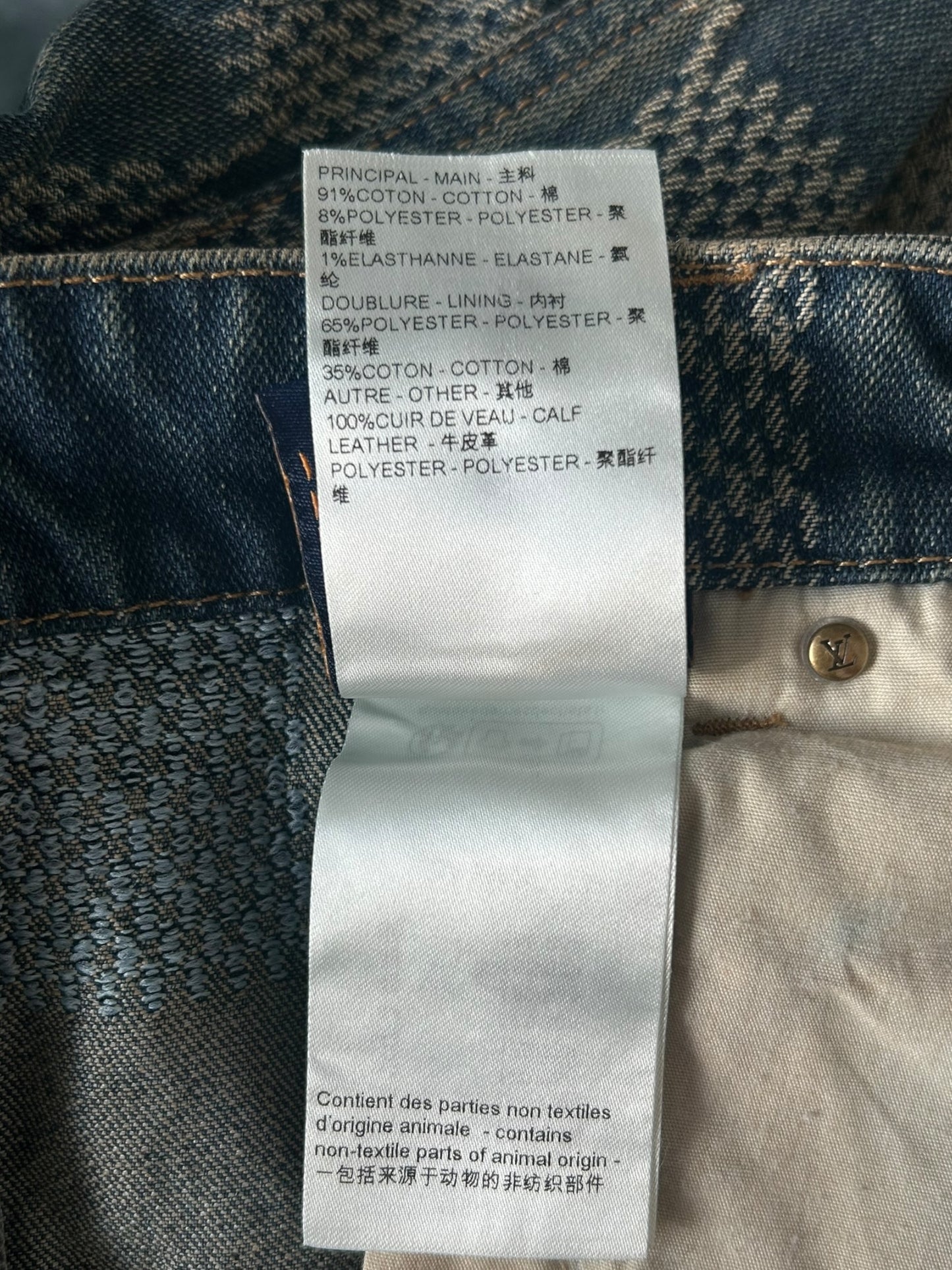 Louis Vuitton Blue Damier Denim Jeans