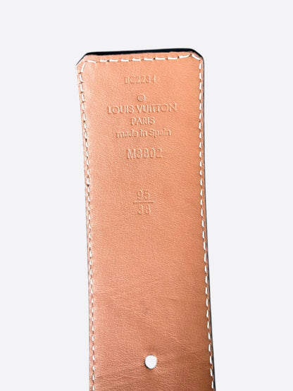 Louis Vuitton Black & Brown LV Ranch Logo Reversible Belt