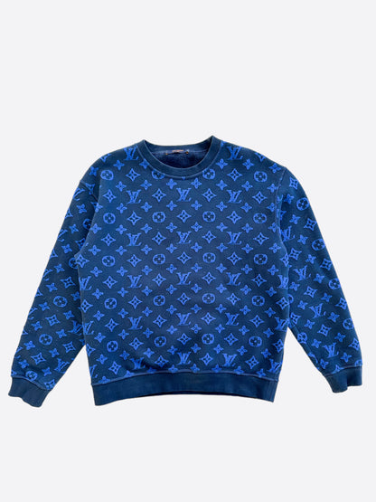 Louis Vuitton Blue Monogram Jacquard Sweater