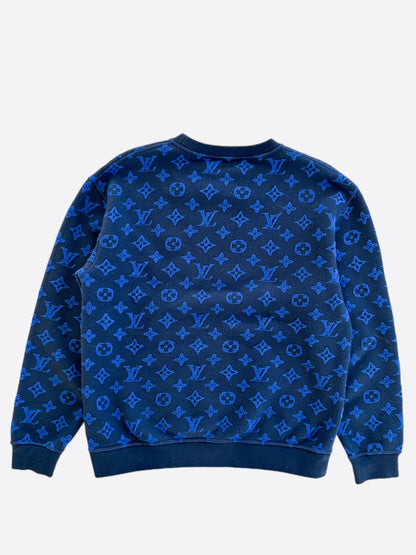 Louis Vuitton Blue Monogram Jacquard Sweater