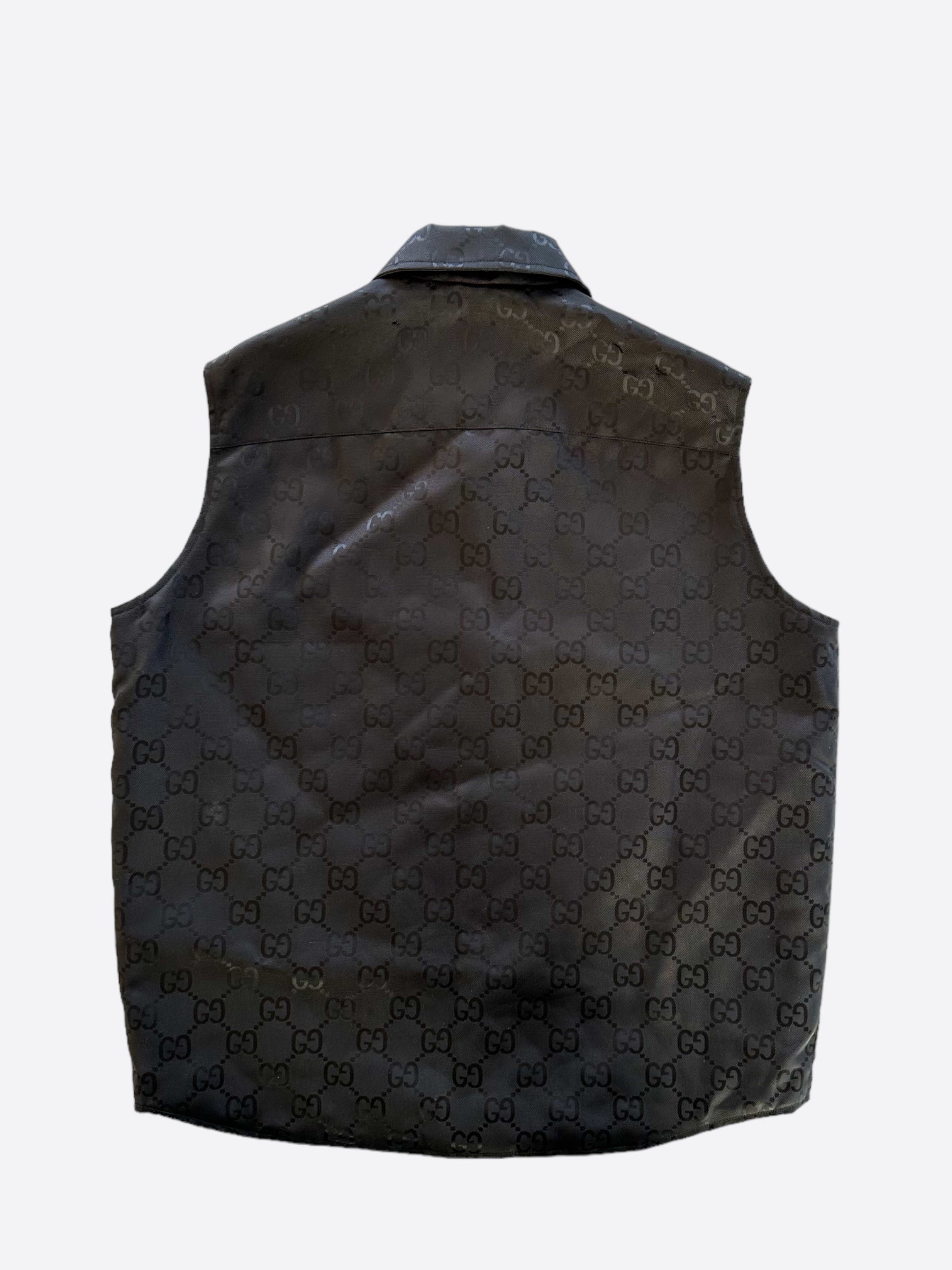 Gucci Black GG Monogram Of The Grid Vest