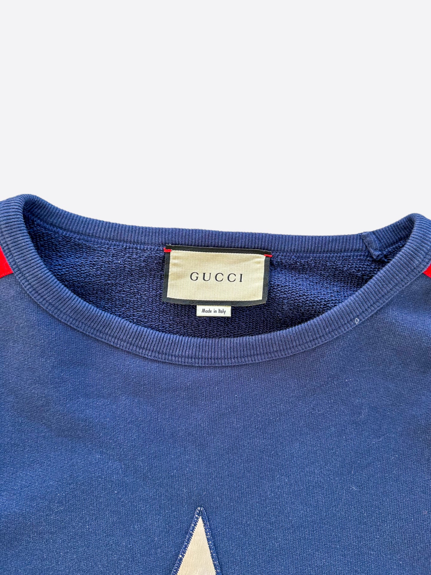 Gucci Navy GG Star Striped Sweater