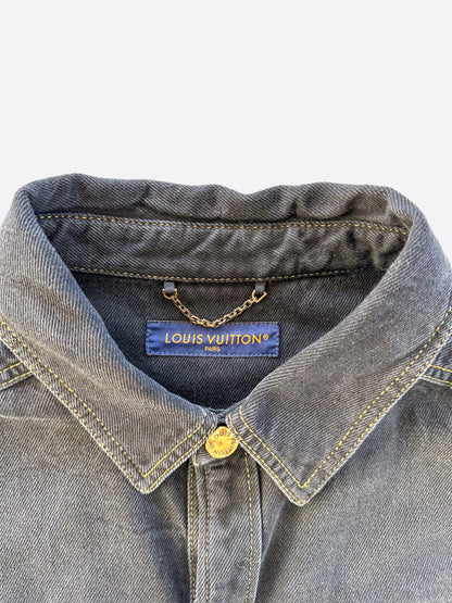 Louis Vuitton Washed Black Workwear Denim Shirt