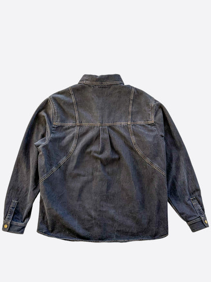 Louis Vuitton Washed Black Workwear Denim Shirt