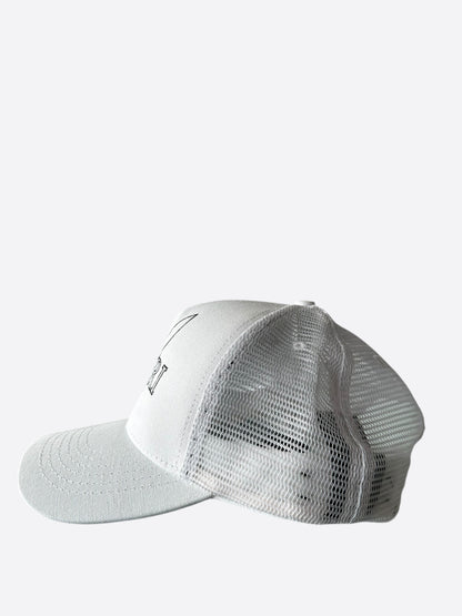 Amiri Playboy White & Black Logo Trucker Hat