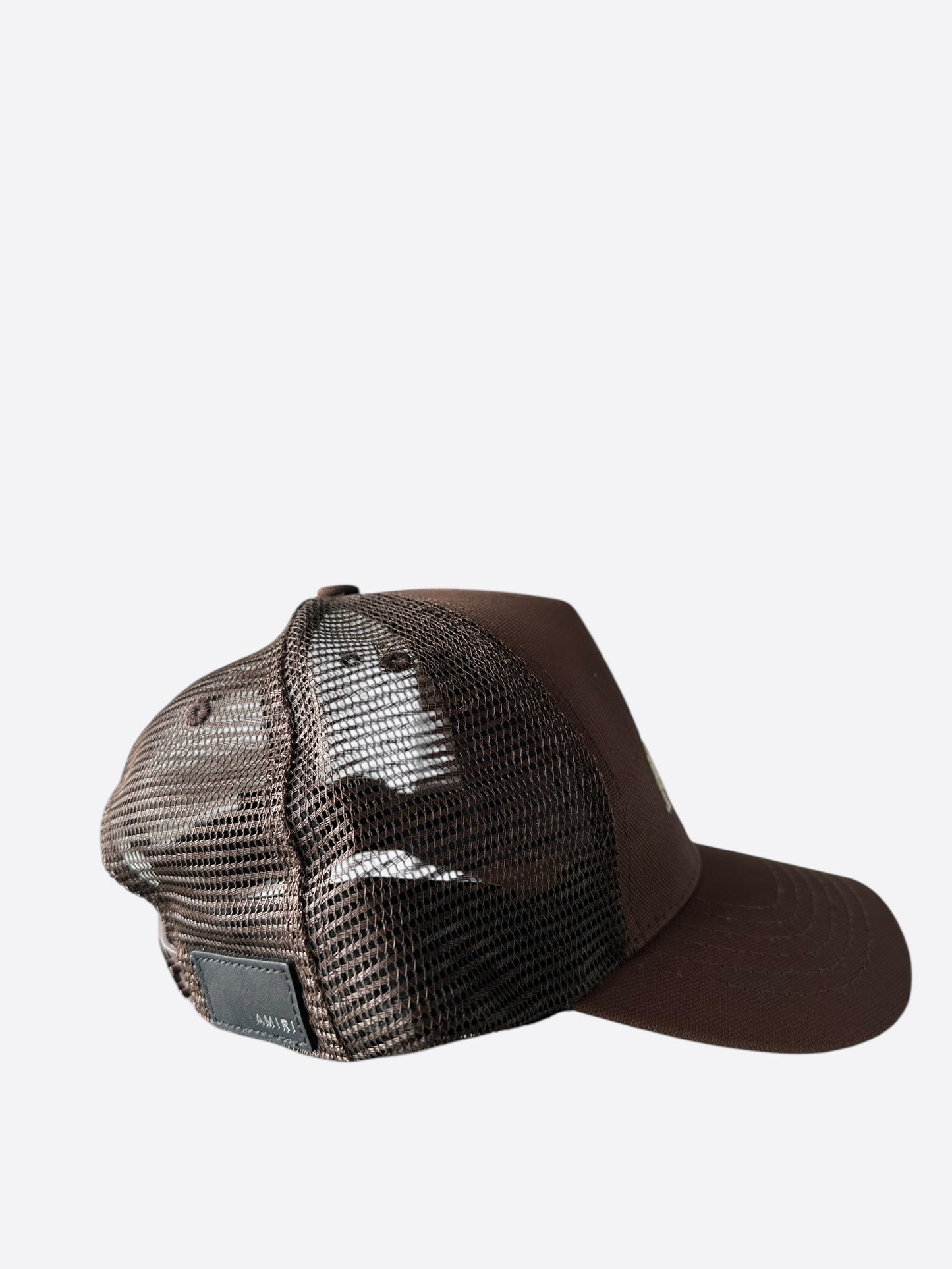 Amiri Brown & White Logo Trucker Hat