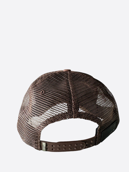 Amiri Brown & White Logo Trucker Hat