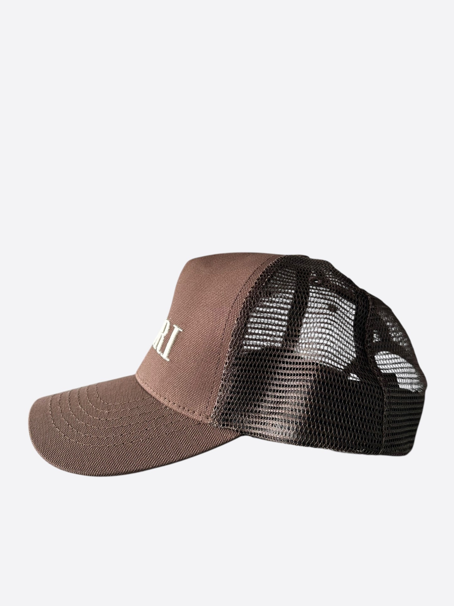 Amiri Brown & White Logo Trucker Hat