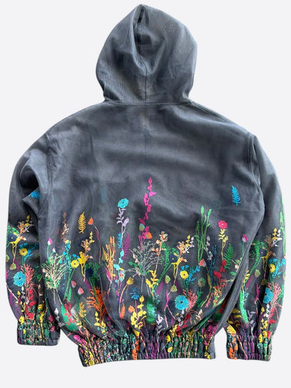 Louis Vuitton Grey Flower Embroidered Mesh Jacket