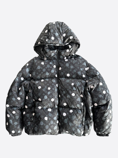 Louis Vuitton Yayoi Kusama Black Polka Dot Monogram Puffer Jacket