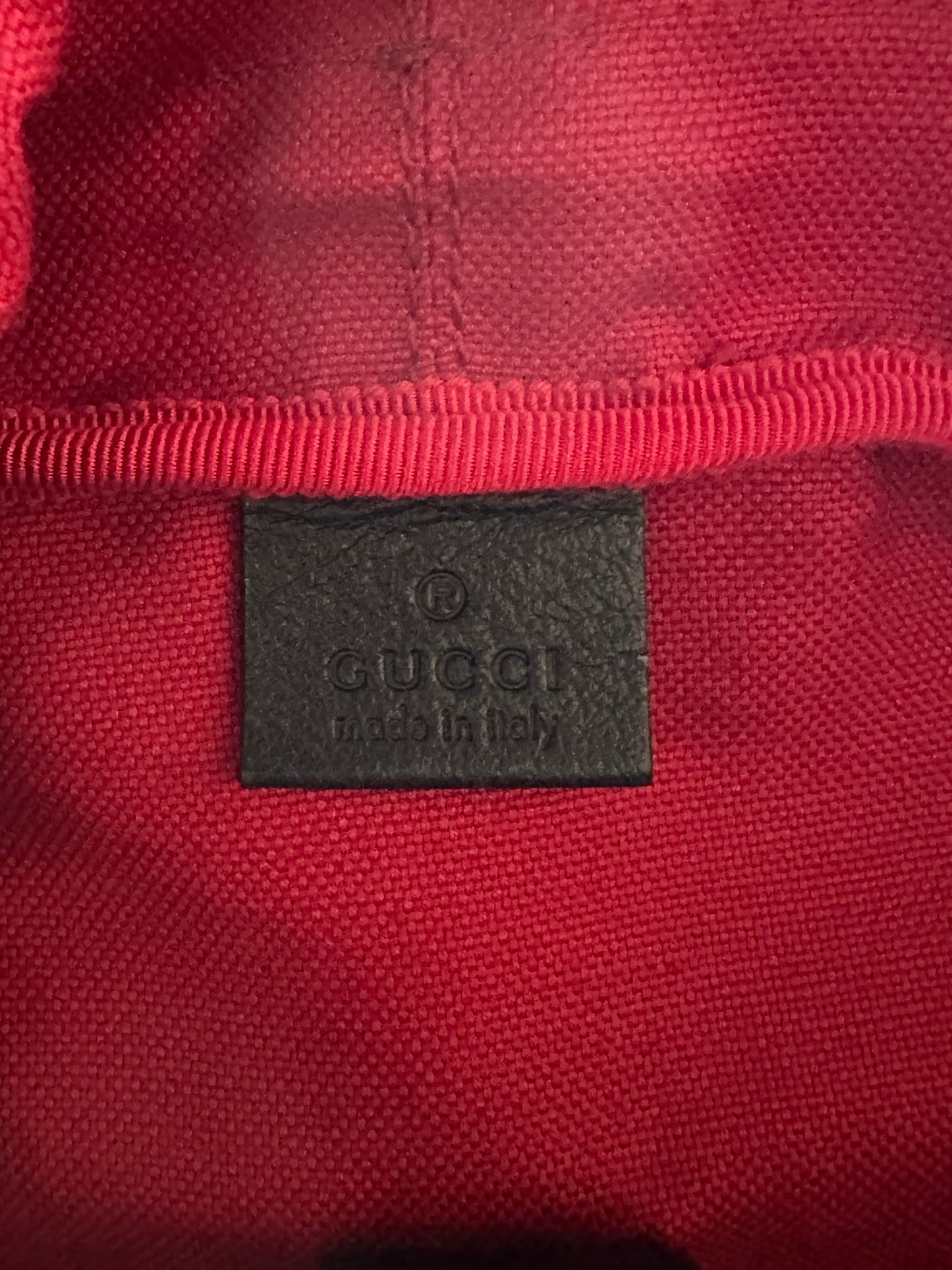 Gucci Navy & Red GG Monogram Wool Backpack