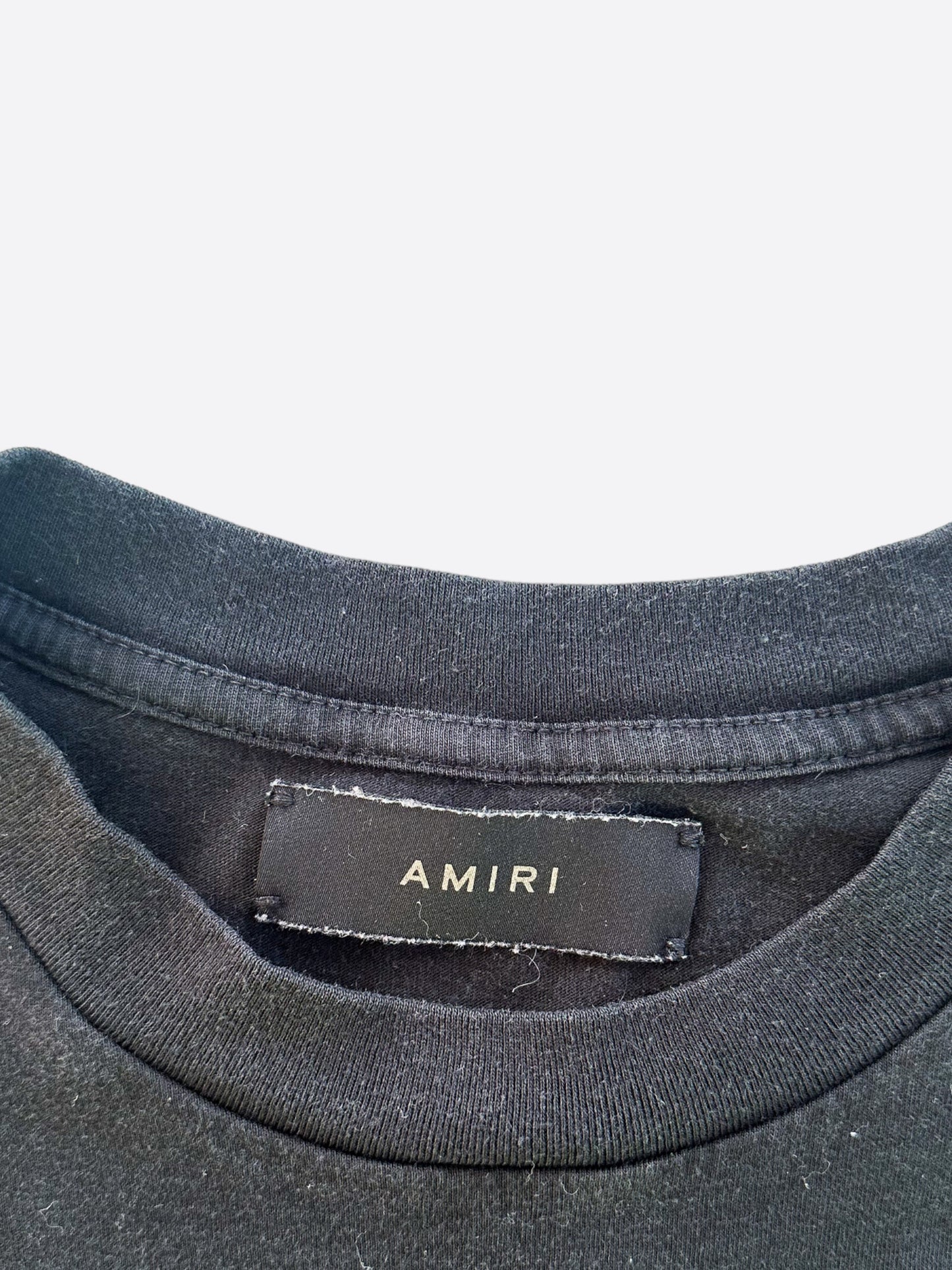 Amiri Zig-Zag Black Logo T-Shirt