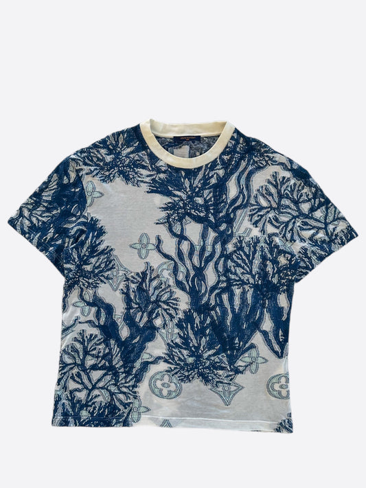 Louis Vuitton Blue & White Aquagarden Monogram T-Shirt