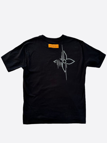 Louis Vuitton Black Frequency Embroidered T-Shirt