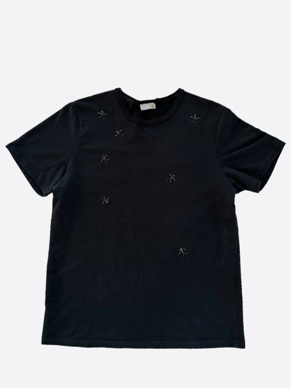 Dior Black Embroidered Bees T-Shirt