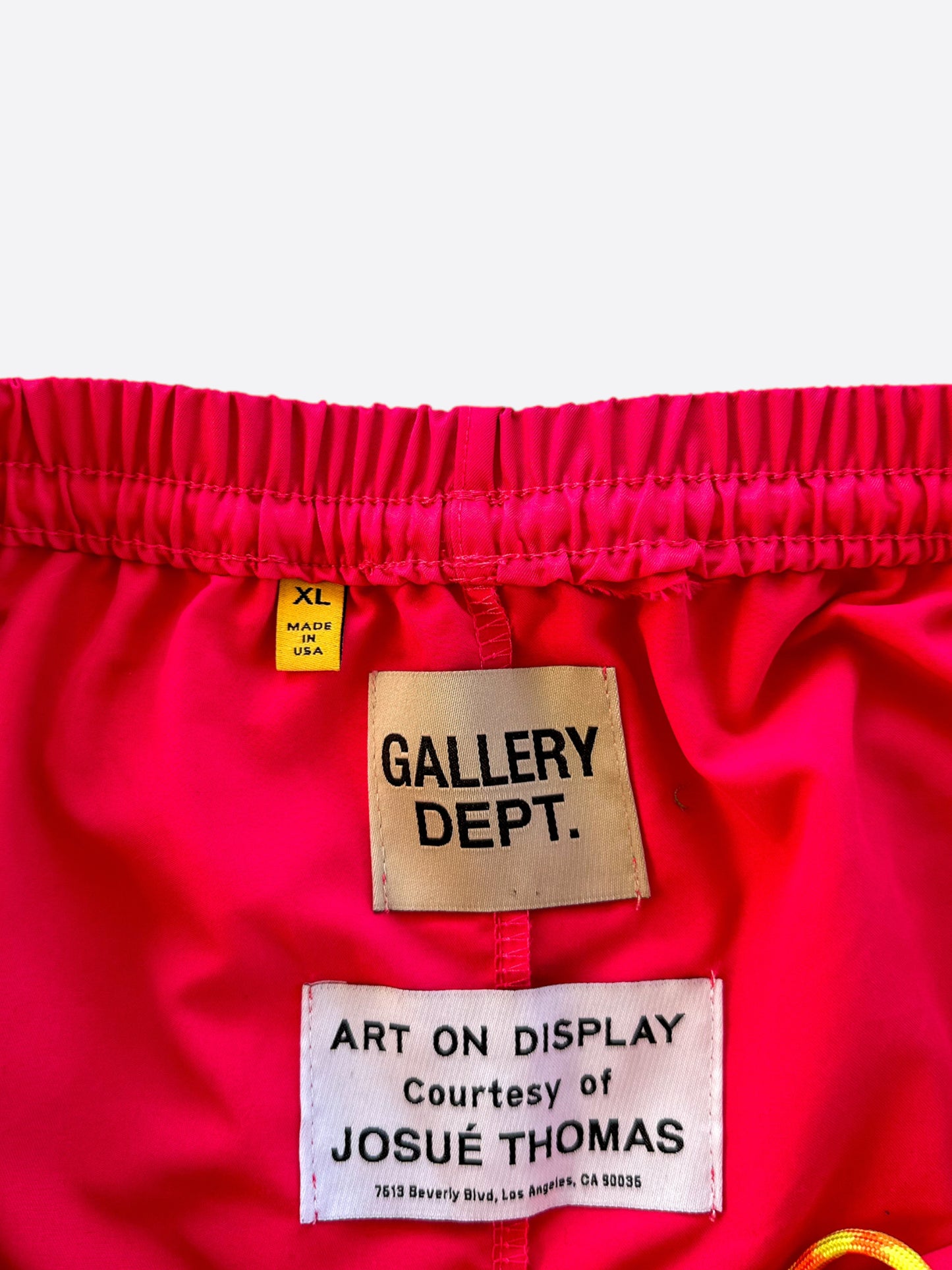 Gallery Dept Pink & Yellow Embroidered Zuma Shorts