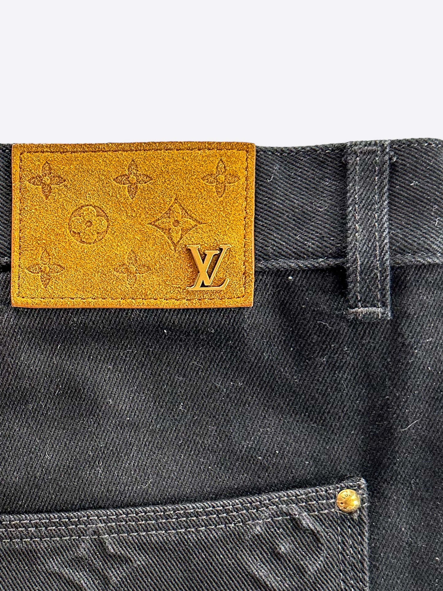 Louis Vuitton Black Monogram Carpenter Pants